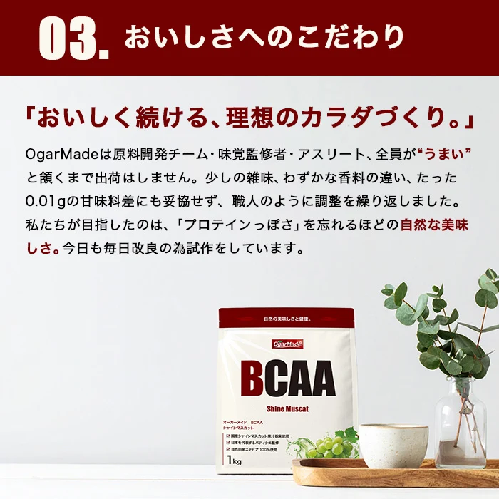 BCAA 1kg ビターレモン 人工甘味料が気になる方 オールインワン 国内製造 フレーバー (OgarMade) オーガーメイド