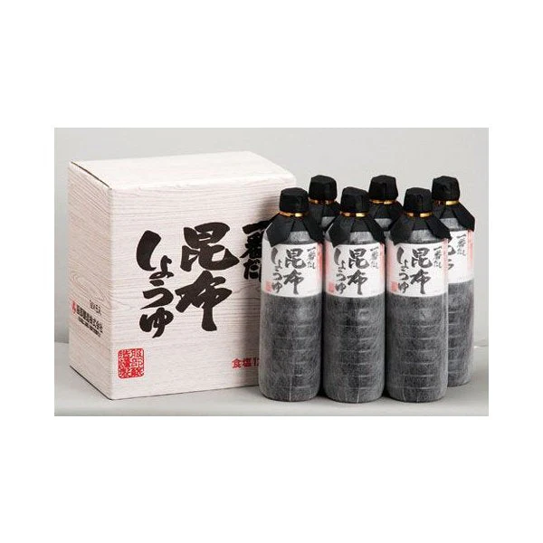 服部醸造 「一番だし昆布醤油１L６本セット(化粧箱仕上げ）」