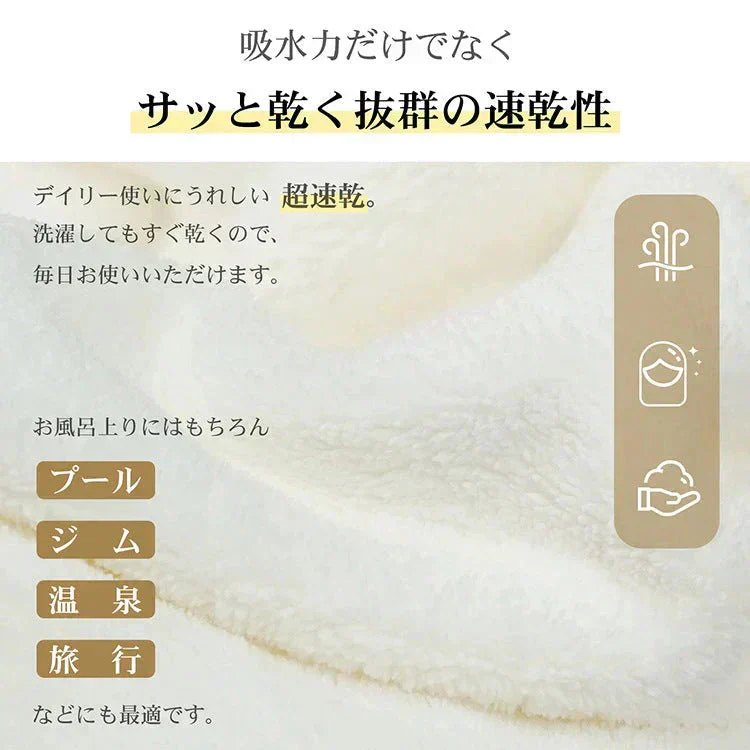 ヘアドライタオル【ダークグレー 2枚セット】ヘアタオル 吸水タオル ドライタオル バスタオル ターバン 吸水速乾【カウシェファーム収穫対象商品】