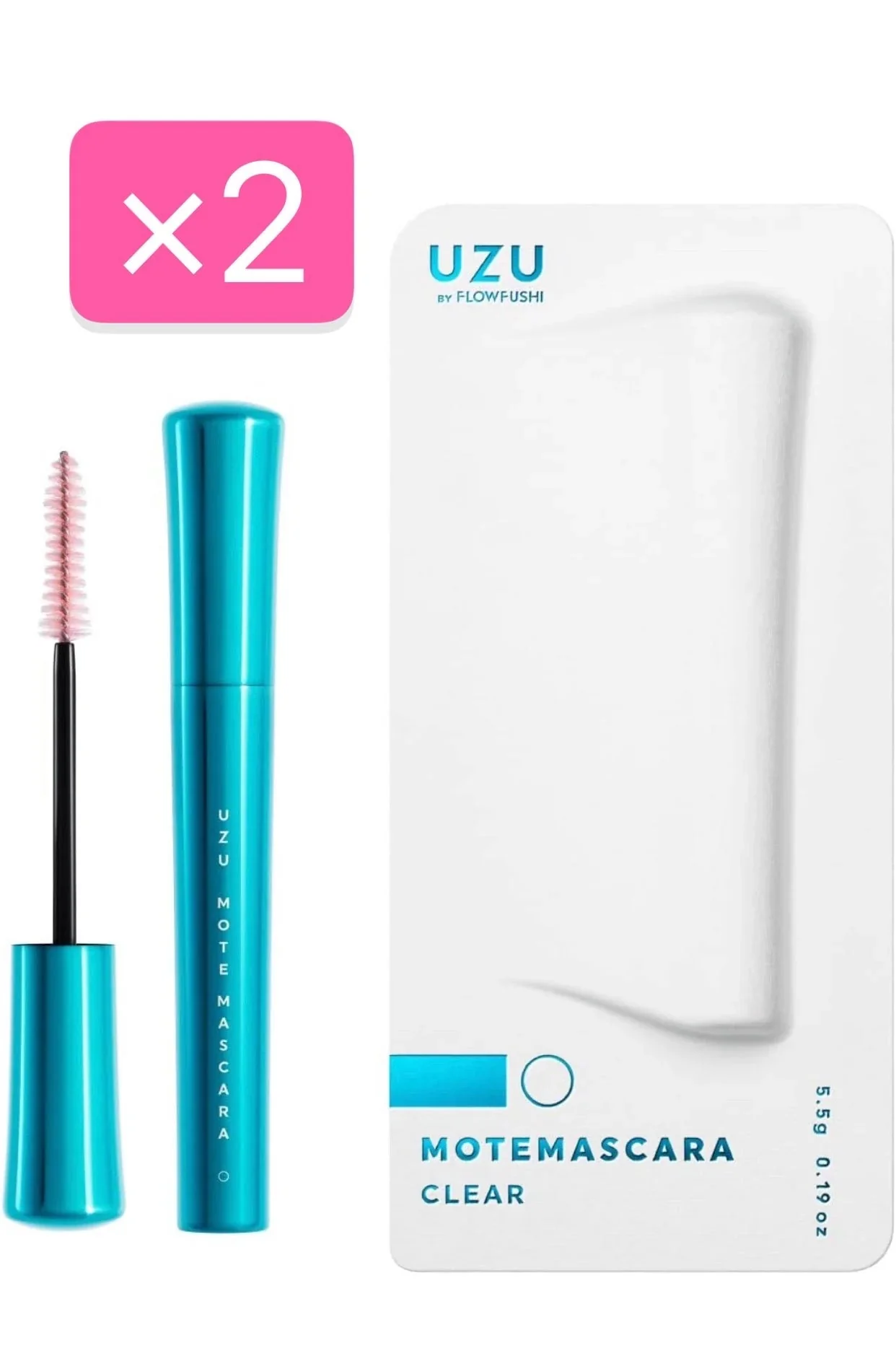 アウトレット　UZU BY FLOWFUSHI (ウズバイフローフシ) モテマスカラ 　2本セット　[クリア]