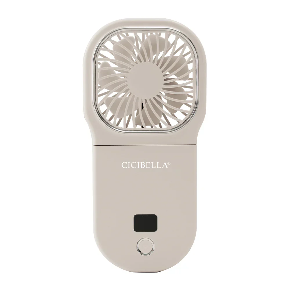 今だけ！セール‼【涼しい夏を楽しむ！】＼グレージュレース 1台／シシベラ 夏用扇風機 ハンディ扇風機 CICIBELLA 扇風機 手持ち扇風機 4段階風量調節 USB充電式 携帯扇風機 急速冷却 小型 静音設計 ミニ扇風機 3000mAh大容量 長時間16時間連続送風 扇風機 暑さ対策 時間連続使用 多機能扇風機 せんぷうき扇風機 猛暑対策 折り畳み ストラップ付き