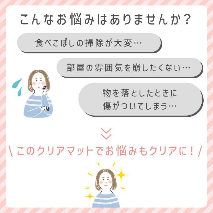 ダイニングマット 撥水 クリア 180cm×180cm ダイニング マット 透明 防水 床暖房対応 抗菌 防カビ 厚1.5mm クリアマット 透明マット 保護シート フロアマット キッチンマット テーブルマット クッションマット