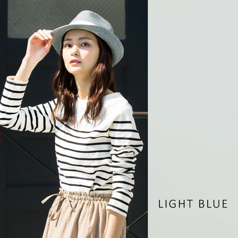 【XL58.5-61cm-ライトブルー】【商品名：ミックスペーパーソフトHAT】