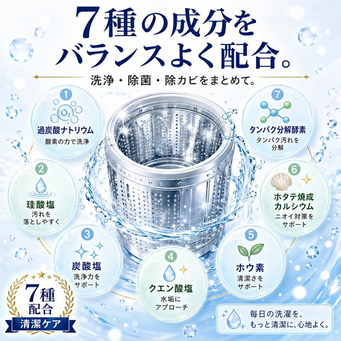 【今売れてます！泡なしでも、汚れごっそり】洗濯槽クリーナー 洗濯槽 掃除 強力 ドラム式 縦型 洗濯槽 掃除 50g×4包 カビナイト 泡が立たない洗濯槽クリーナー ST