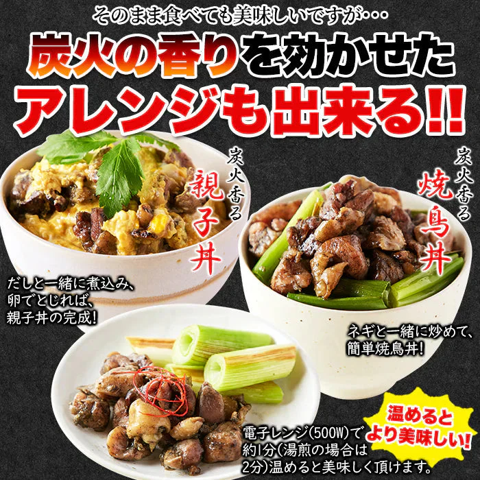 日向屋 鶏炭火焼 90g 3袋セット 日向屋オリジナル塩胡椒 にんにく ローストオニオン で味付け炭火焼 メール便