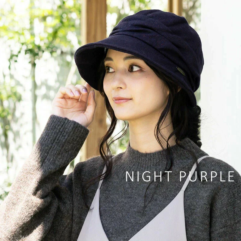 【フリー56-58cm-ナイトパープル】【商品名：ミラクルキャスダウンHAT】
