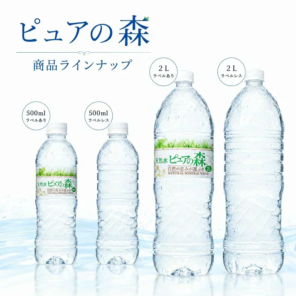 【6営業日以内出荷】【1ケース】  ミネラルウォーター 水 ピュアの森 天然水 500ml 24本 硝酸態窒素 亜硝酸態窒素 検査済み PFOS PFOA 検出限界以下【プチプラ特集】