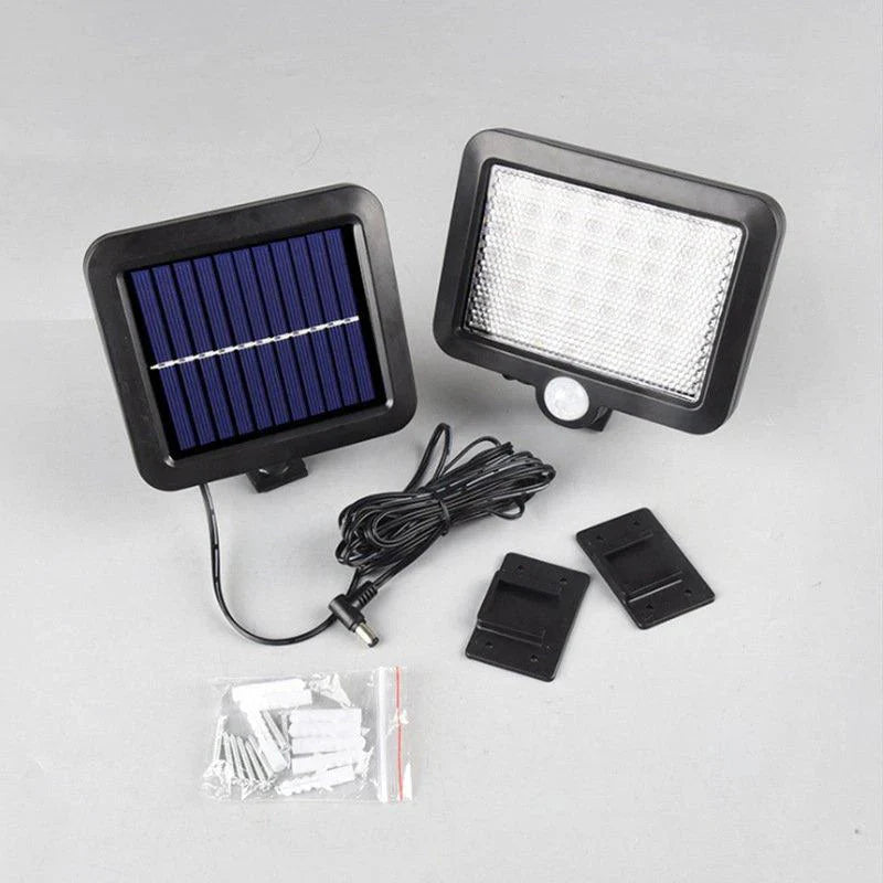 LED センサーライト 屋外 ソーラー 56個LED分離式（1個入り） 人感センサー 分離式　延長コード付(w004)
