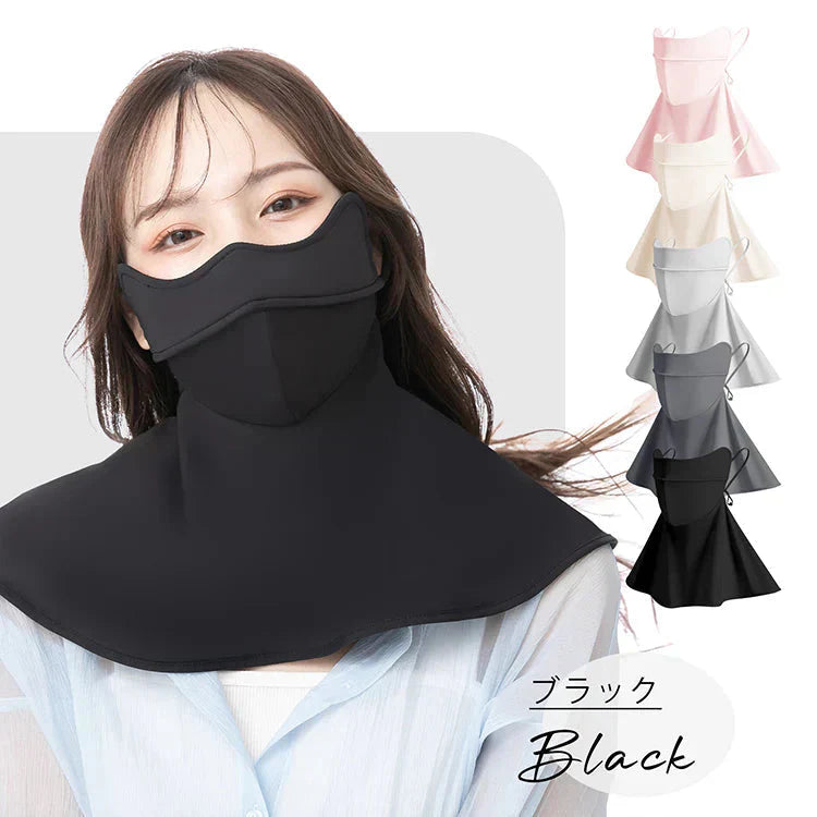 マスク 「ブラック」 日焼け防止マスク 接触冷感 立体 おしゃれ スポーツマスク 布マスク 3Dマスク UVカット 遮光 洗える フェイスマスク フェイスカバー 吸汗速乾 男女兼用