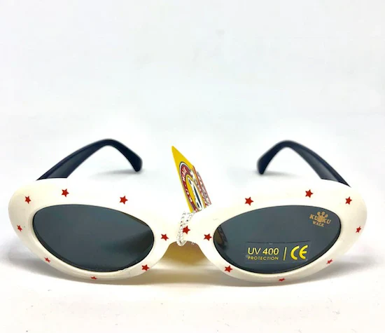 キッズ サングラス 子供用 白ドット ku-ku-walk UVカットサングラス