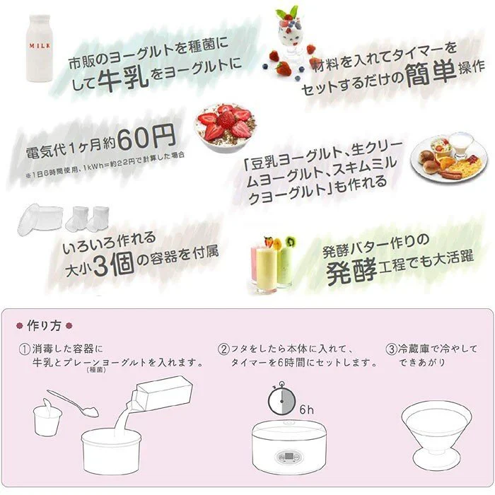 GREEN HOUSE グリーンハウス ヨーグルトメーカー flowge 500ml GH-KYGB500-GY （グレー）