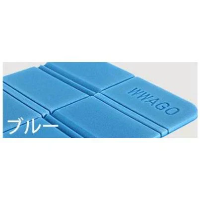 【ブルー】サウナマット レジャーシート ポーチ付き  折りたたみ クッション コンパクト キャンプ アウトドア 軽量