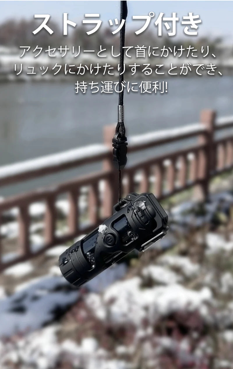 電子ライター Type-C充電式 防塵 防水 防風 無炎 懐中電灯機能 3段階照明モード 小型 軽量 無火炎 LED電量表示 アウトドア 登山 キャンプ 防災 プレゼント ｗ666B(レッド)