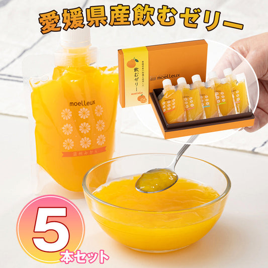 ワッフルアトリエ ムエル　愛媛県産飲むゼリー5本セット【送料込み】【お届け不可地域：北海道・沖縄・離島】