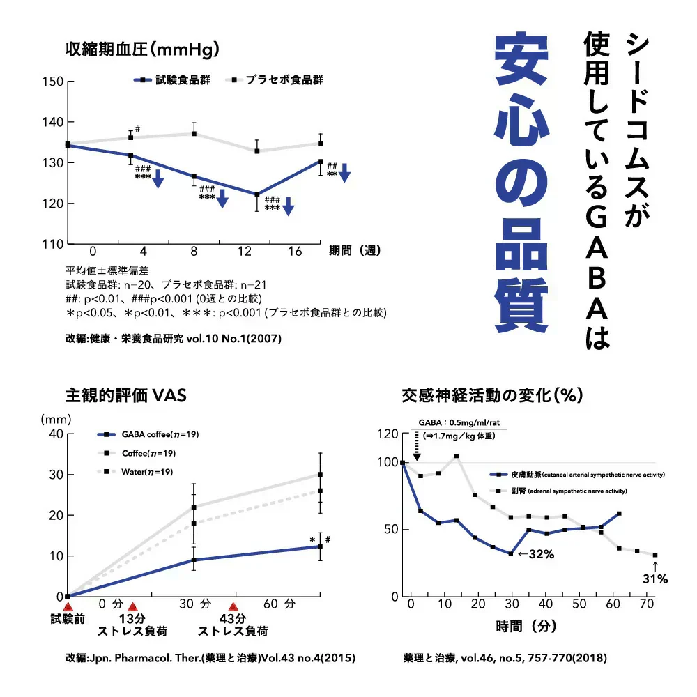 血圧 睡眠 ストレス GABA《約1ヶ月分》 機能性表示食品 GABA1粒100mg配合 テアニン トリプトファン グリシン