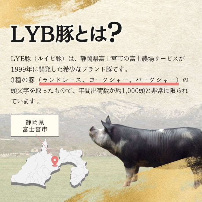 LYB豚 ももステーキ 200g×3枚（富士山麓産ブランド豚）