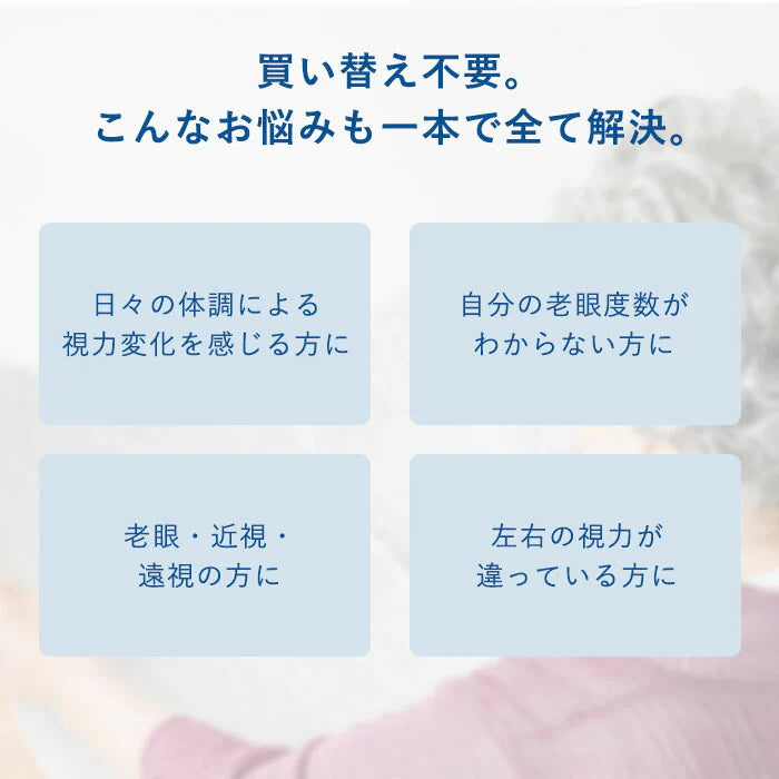 【クリア】度数調節できる 老眼鏡 度数調整できるメガネ 遠近両用 おしゃれ レディース メンズ ドゥーライフワン 遠視用 近視用 メガネ拭き付き