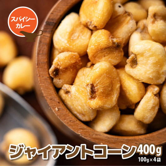 ジャイアントコーン カレー味 400g(100g×4袋) おつまみ ジャイコン 小腹サポート おやつ 食べきりサイズ チャック付き 送料無料 プチギフト