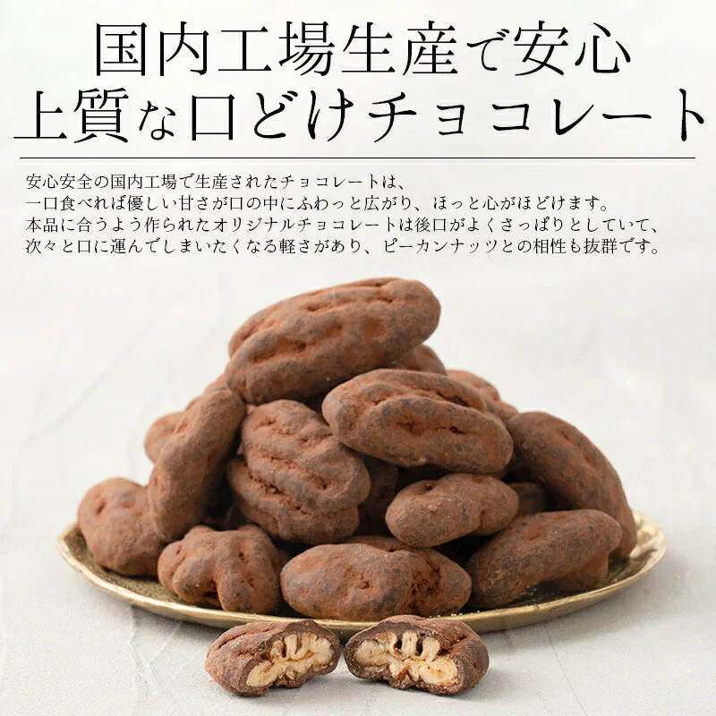 ピーカンナッツ チョコレート 100g（1袋） キャラメル ピーカンナッツチョコ ココア ナッツ チョコ バレンタイン スイーツ お菓子 贈り物 美味しいもの ［送料無料］ ギフト プレゼント ※ポスト投函商品の発送は1～2週間前後になります