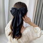(ワインレッド)*(ワンサイズ)リボンバレッタ 大きい リボンヘアアクセサリー ヘアクリップ  ダブル 清楚 ガーリー エレガント ヘアピン ビックリボン