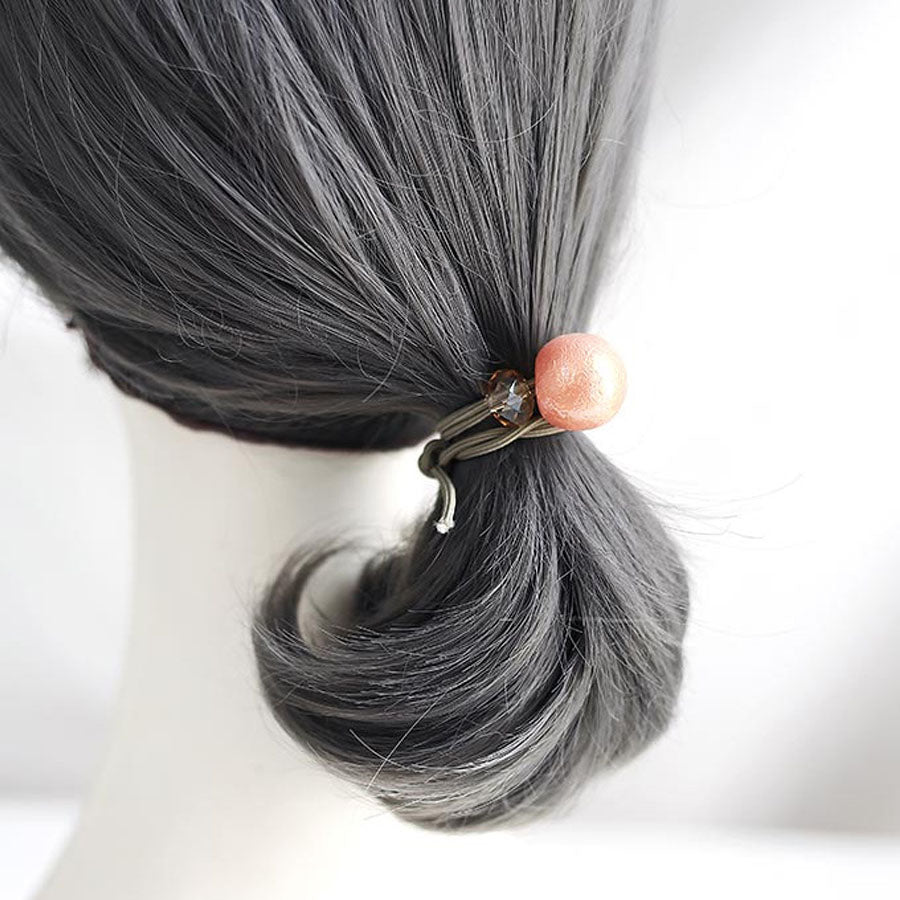 (ピンク)ヘアゴム 3点セット キラキラ 髪留め ブレスレット おしゃれ おとな ヘアアクセサリー ヘアアレンジ シンプル