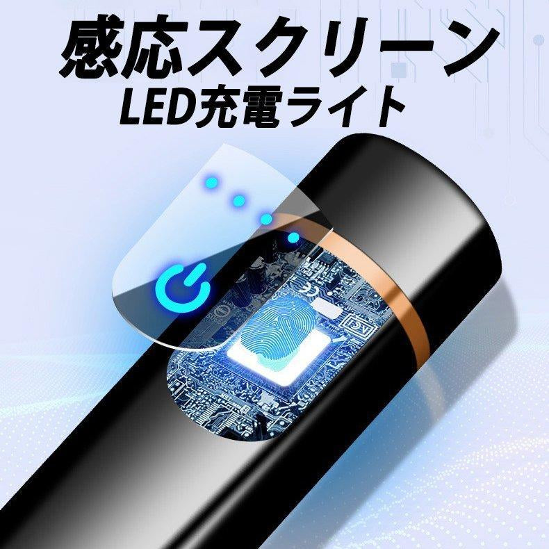 当日発送 ライター シガレットライター 電子ライター USB充電 ミニ 防風 無炎 小型 電量表示 安全ロック 軽量 携帯便利 ダブルアークライター BBQ w164C(ブルー)