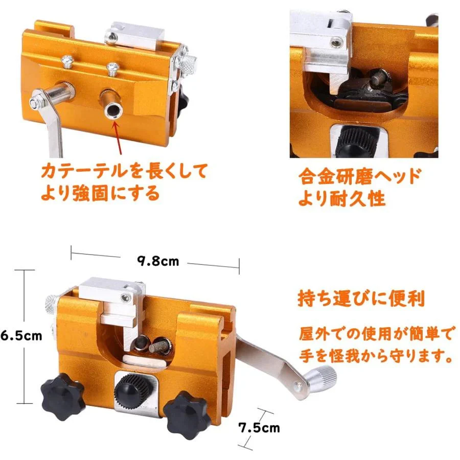 チェーンソー目立て機 目立て機 刃研ぎ チェーン刃の目立て 鋸の目立て チェーンメンテナンス チェーンソーシャープナー ハンドチェーングラインダー 研磨用