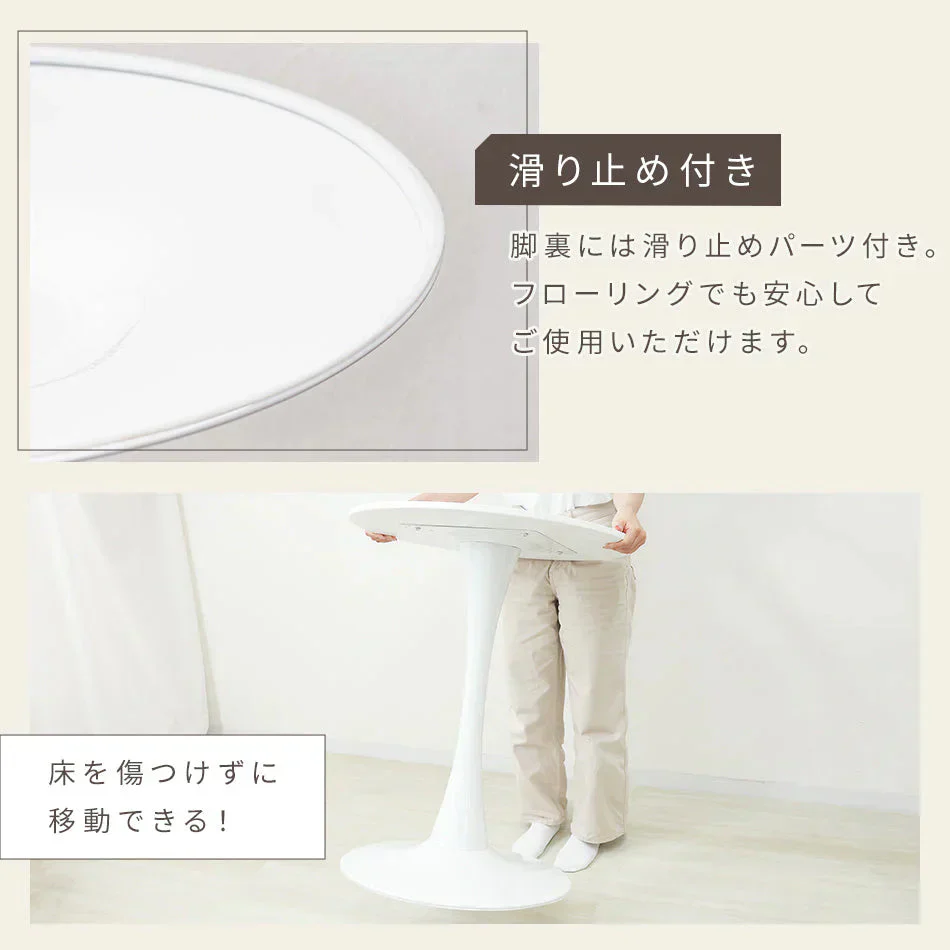 【60㎝】【マーブルホワイト】ダイニングテーブル カフェテーブル 丸 北欧 テーブル おしゃれ カフェ ダイニング テーブル 丸テーブル 円形 コーヒーテーブル 白 ホワイト ナチュラル マーブル 食卓テーブル デザイナーズ モダン リビング 家具 かわいい