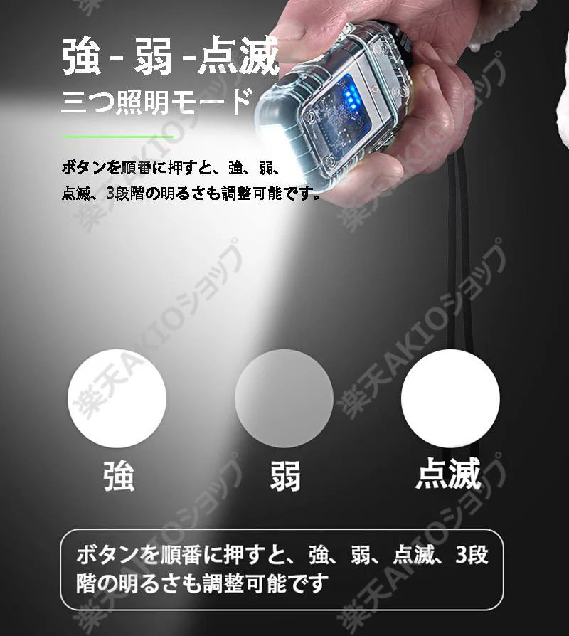 【透明＆ライト付き】防災屋外 ダブルアークライター type-C 懐中電灯 屋外 防水 防塵 防炎 ポータブル 電子ライター 登山 キャンプ s138F
