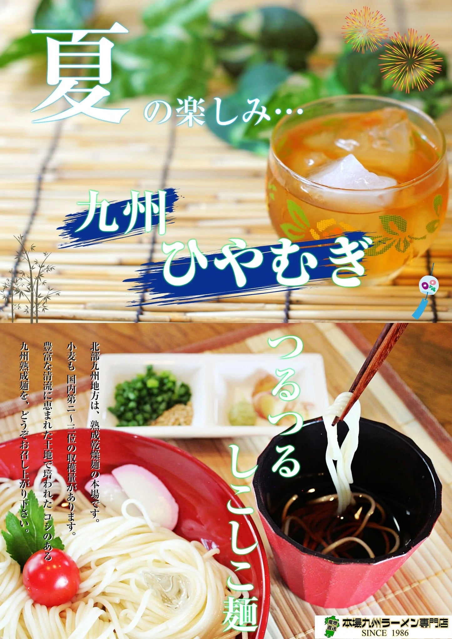 そうめん　ひやむぎ　冷麦　素麺　お取り寄せ　九州熟成そうめん250g×2袋　&　九州熟成ひやむぎ250g×2袋　たっぷり1キロ　お試しグルメギフト