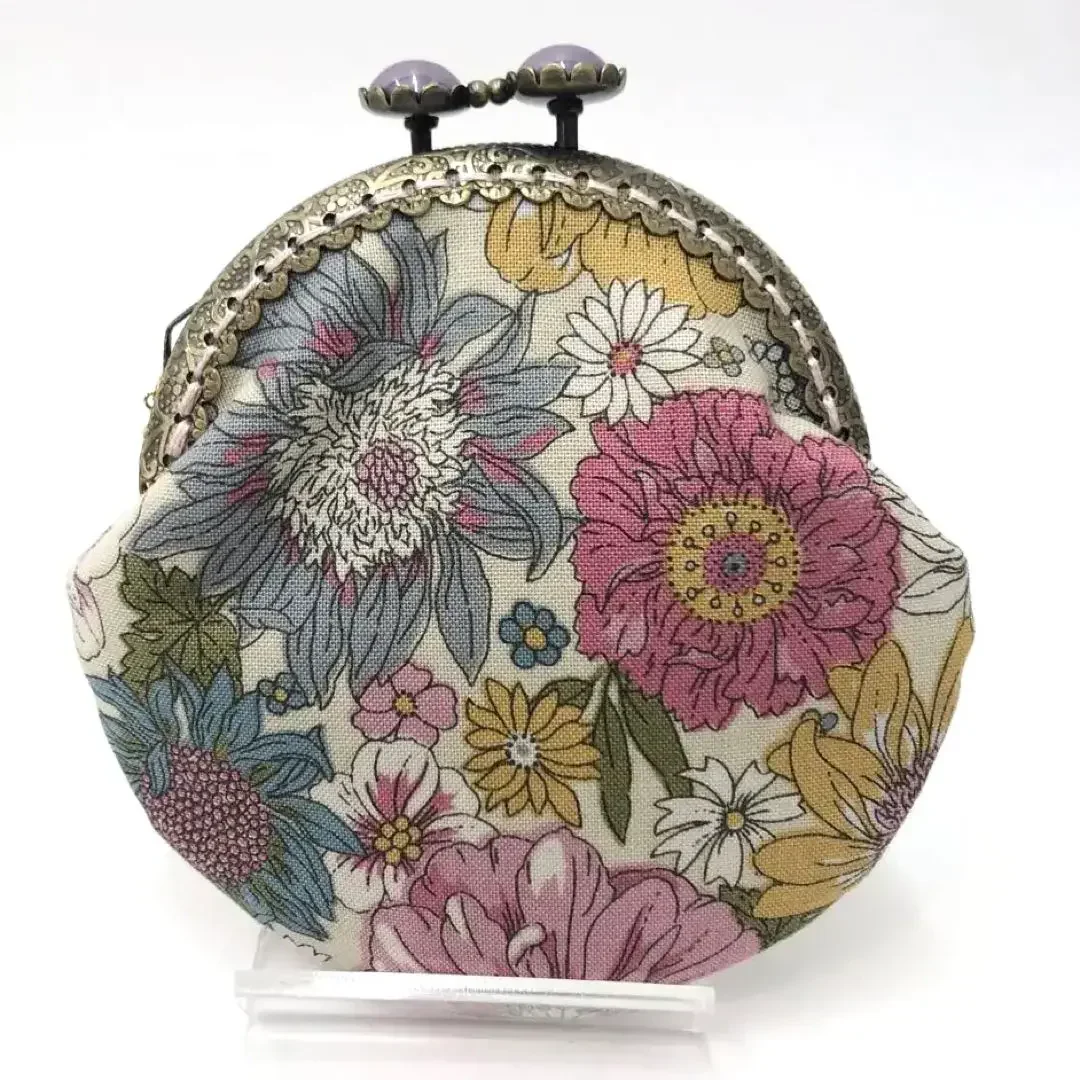 レディース 財布 ガマ口 がま口 花柄 フラワープリント