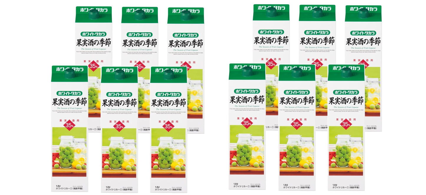 【送料無料】【ホワイトリカー】宝酒造 ホワイトタカラ 果実酒の季節 35度 1800ml 1.8L×12本【北海道・沖縄県・東北・四国・九州地方は必ず送料が掛かります】