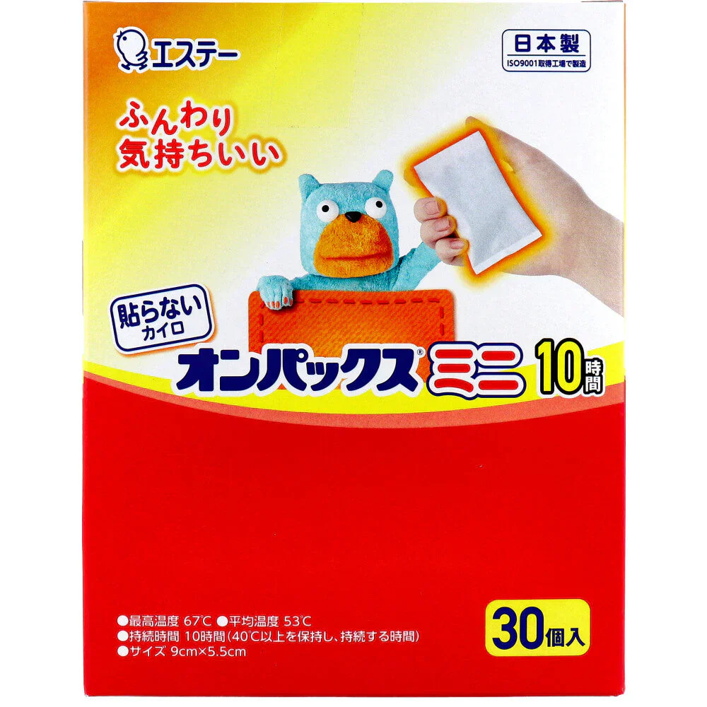 エステー 貼らないオンパックス ミニ 10時間用 30個入り X4箱