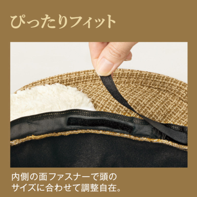 【ブラウン】キャップ 帽子 レディース 耳まであったか 小顔 魅せ帽子 ファーバケット あったか帽子 ふわふわ 暖かい 可愛い 防寒対策  耳あて 耳付き あったか 寒さ対策 ボア ファ 折りたたみ 小顔効果 バケットハット 大きめ 秋冬