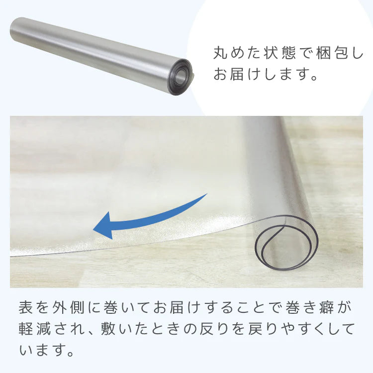 【Lサイズ】【スリムタイプ】冷蔵庫マット クリア 透明 傷防止マット 床保護シート 70×13cm 冷蔵庫 下敷き PVCマット クリアマット 透明マット キッチンマット 洗濯機マット フローリング 床 保護マット 床暖房対応