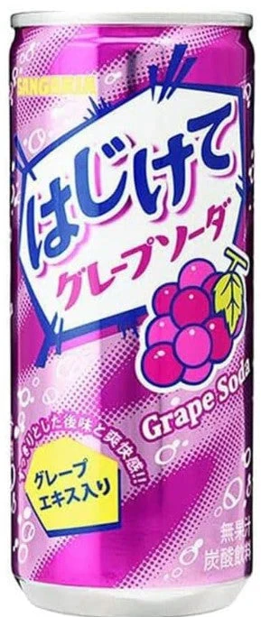 【リニューアル】サンガリア  炭酸飲料 果汁飲料  4味 2ケース(250g×60缶入) すっきりとオレンジ ラムネ はじけてグレープソーダ はじけてメロンソーダ