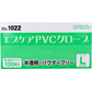 使い捨てゴム手袋 エブノ No.1022 エブケアPVCグローブ 半透明 パウダーフリー Lサイズ 100枚入り X5箱