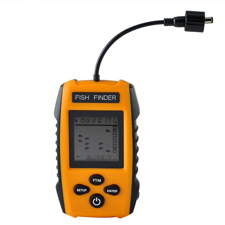 魚群探知機 黄色 音波魚群探知器 tl88e ポータブル携帯型 魚探 100m fishfider 川釣り 海釣り アウトドア ソナー ワカサギ釣り バス釣り フィッシュファインダー