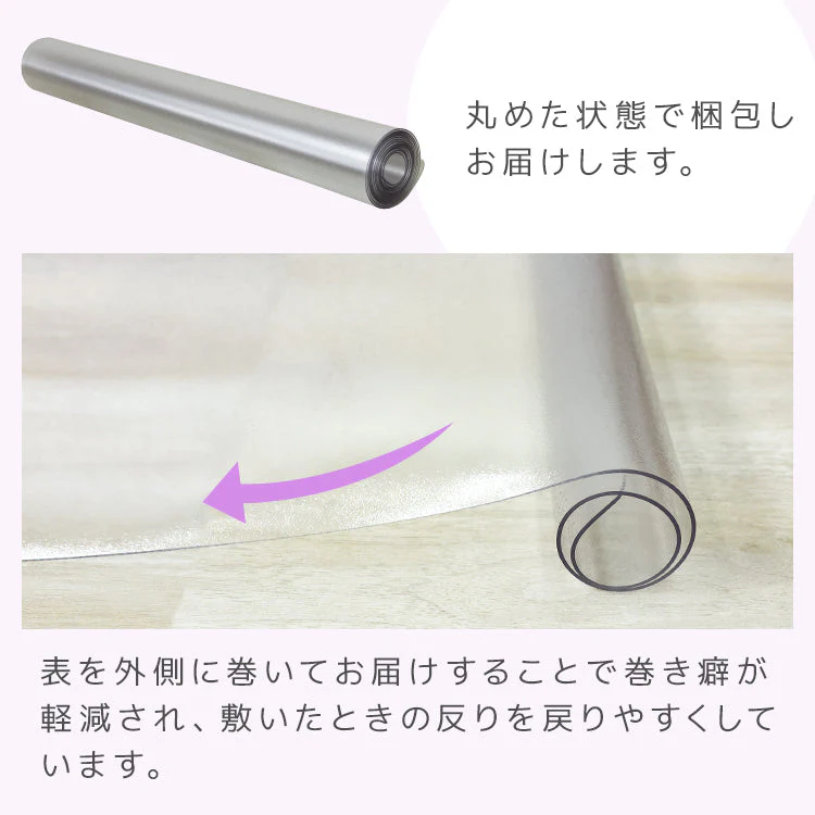 デスクマット 透明 クリアデスクマット 120×60 1.5mm厚 ソフトタイプ 保護シート 透明マット クリア デスク マット パソコンデスク パソコン デスクシート クリアーデスクマット 机 テーブルマット 光学マウス対応
