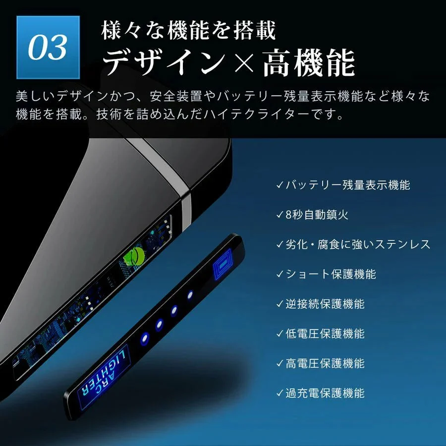 電子ライター ライター usb 小型 充電式充電式 ガス オイル不要　無炎 防風 軽量 薄型 プレゼント 電子ターボライター 電池残量表示 安全性 w376B(マットレッド )