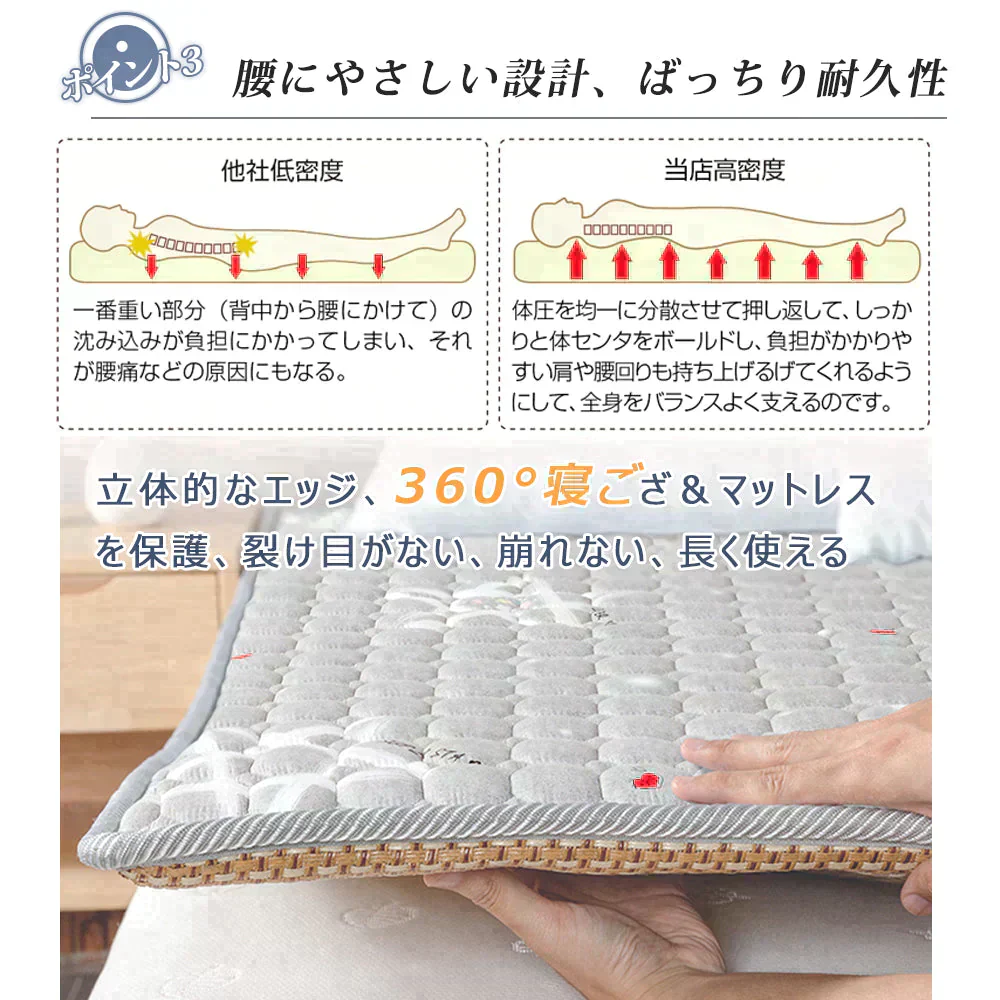 在庫一掃！ 四季通用 両面使用可能 寝ござ / マットレス 接触冷感 丸洗いOK 涼感寝具 夏冬 ベッドカバー ボックスシーツ ベッドシーツ サイズ：140*200cm