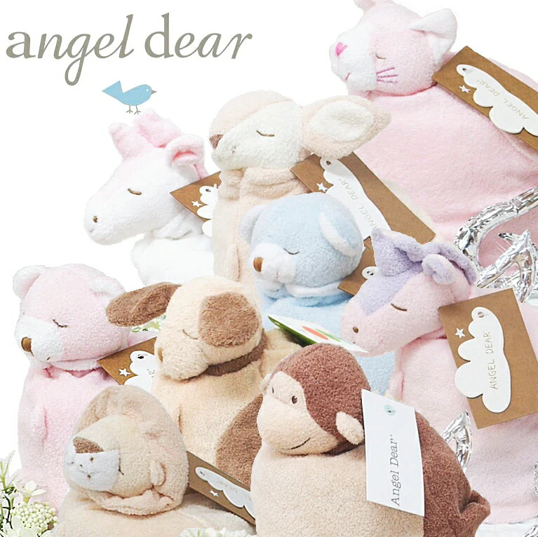 セレブに人気のベビーブランドangel dear(エンジェルディア)のブランキーおむつケーキ！かわいい動物から選べます【Ｓサイズ/ヒョウ】