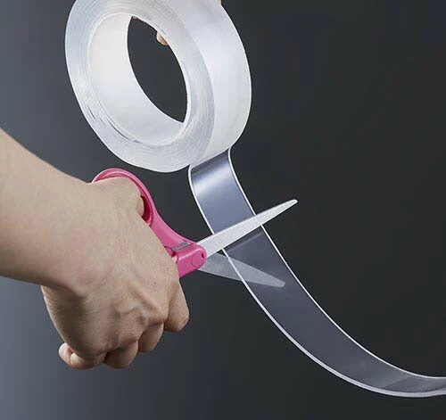 両面ジェルテープ ３ｍ  両面テープ 超強力 はがせる 3m 透明 シリコン テープ ゲルテープ はってはがせる 滑り止め 配線 壁掛け ポスター 賃貸 マンション 団地 防災 地震対策 騒音対策 すっきり 収納 ズレ防止 固定 施工不要