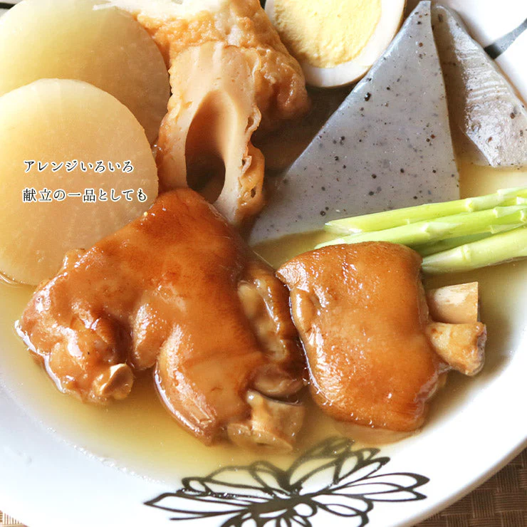とろとろとんそく(豚足/てびち/チョッパル/トン足)のしょうゆ煮込み 半割り×3