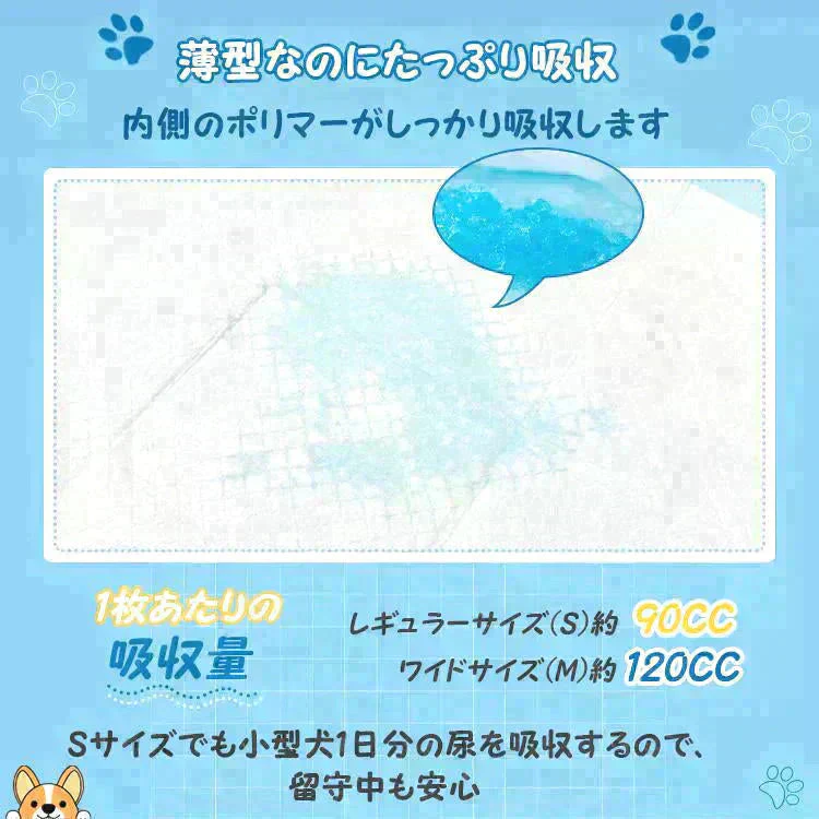 ペットシーツ 「レギュラーサイズS 800枚」 薄型 トイレシート ポリマー スピード吸収 トイレ トレーニング 吸い取り 消臭 抗菌 いぬ ねこ うさぎ モルモット フェレット 使い捨て