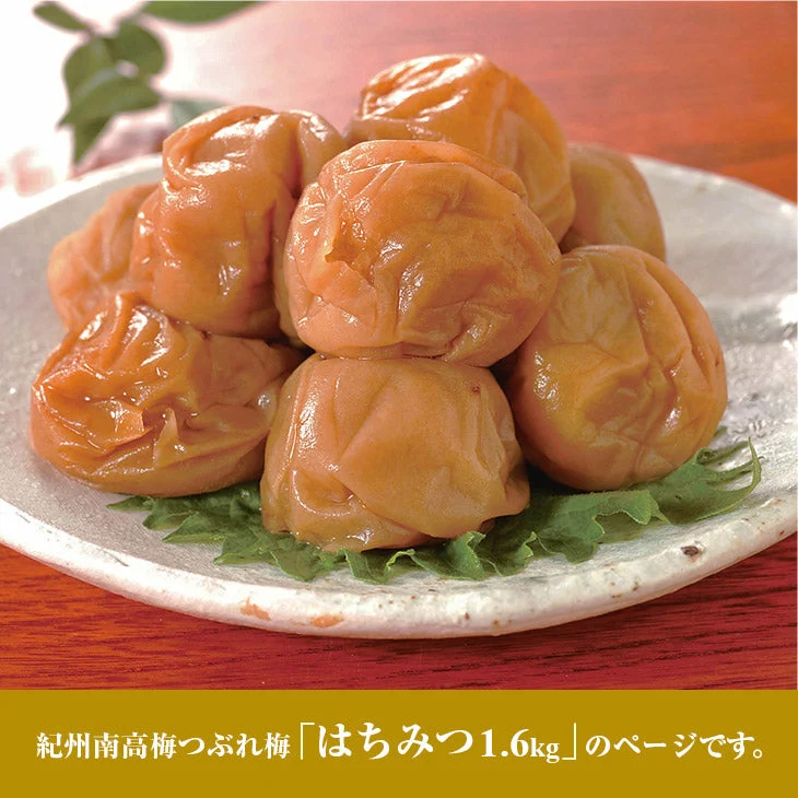 紀州南高梅つぶれ梅 はちみつ 塩分3％ 1.6kg(800g×2パック)