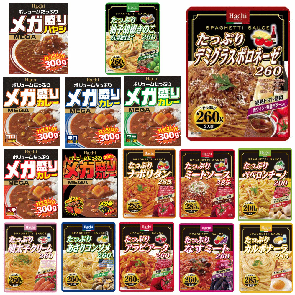 【レトルト】即食 時短食 コスパ最高 ハチ食品 メガ盛りカレー たっぷりパスタソース20食セット ハチ食品レトルト三昧 関東圏送料無料