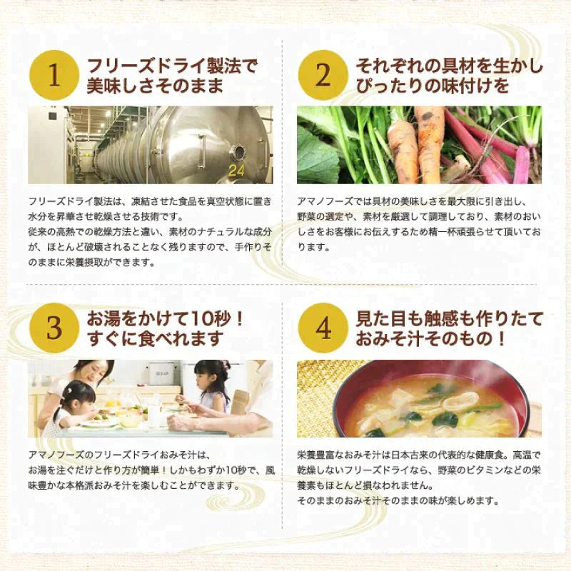 【今だけ！数量限定】アマノフーズ いつものおみそ汁 なす 10食 みそ汁