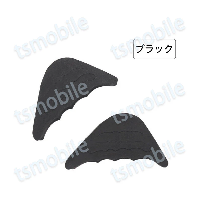趾クッション ブラック 1足分 ヒール パンプス つま先 インソール 外反母趾予防 サポーター 衝撃吸収 パッド 中敷 足 痛み 疲れ 軽減 巻き爪対策 衝撃吸収 靴ずれ 通気