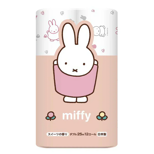 12ロールX8パック 丸富製紙 miffy ミッフィー トイレットペーパー スイーツの香り 再生紙100% ダブル25m